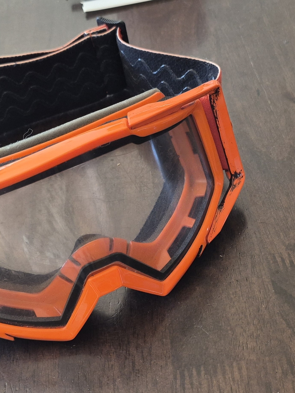 Orange Goggles with Clear Lens